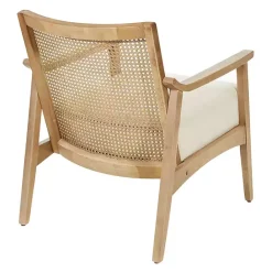 Best Kirklands Home Linen Wash Cane Back Alina Armchair Ivory