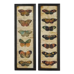 Online Kirklands Home Literary Butterflies Framed Art Prints, Set of 2