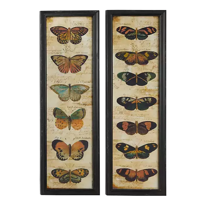 Online Kirklands Home Literary Butterflies Framed Art Prints, Set of 2