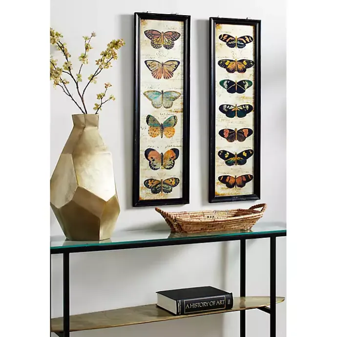 Online Kirklands Home Literary Butterflies Framed Art Prints, Set of 2