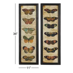Online Kirklands Home Literary Butterflies Framed Art Prints, Set of 2