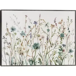 New Kirklands Home Little Blue Flowers Framed Canvas Art Print