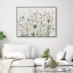 New Kirklands Home Little Blue Flowers Framed Canvas Art Print