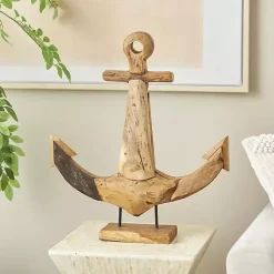 Online Kirklands Home Live Edge Teak Wood Anchor Statue Brown