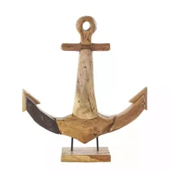 Online Kirklands Home Live Edge Teak Wood Anchor Statue Brown