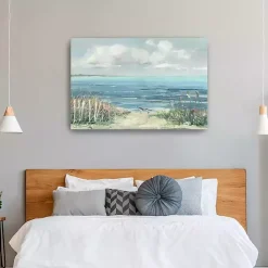 Kirklands Home Lively Cove Canvas Art Print, 48x32 in. Blue