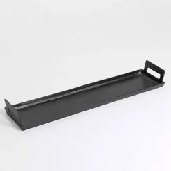 Clearance Kirklands Home Long Metal Tray with Handles Black