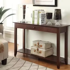 Sale Kirklands Home Long Single Drawer Console Table Brown