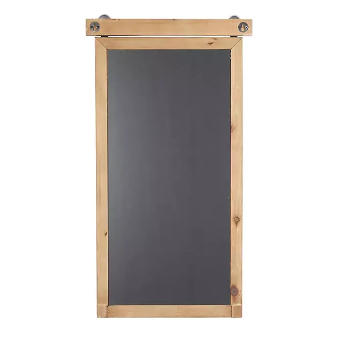 Discount Kirklands Home Long Wood and Metal Frame Chalkboard