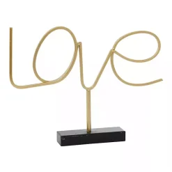 Kirklands Home Looping Love Tabletop Sign Gold