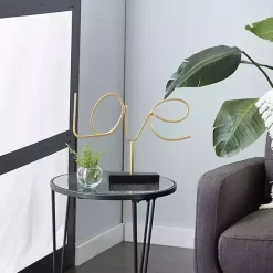 Kirklands Home Looping Love Tabletop Sign Gold