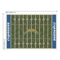 Discount Kirklands Home Los Angeles Chargers Home Field Area Rug, 6x8