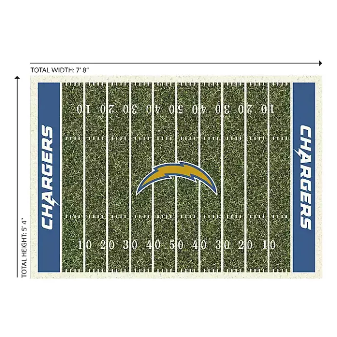 Discount Kirklands Home Los Angeles Chargers Home Field Area Rug, 6x8