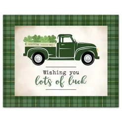 Online Kirklands Home Lots of Luck Truck Canvas Wall Plaque