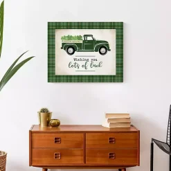 Online Kirklands Home Lots of Luck Truck Canvas Wall Plaque