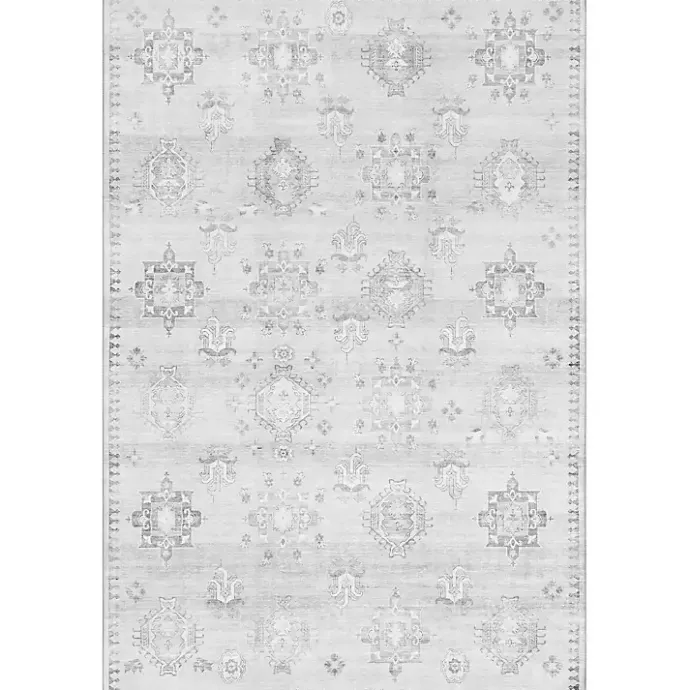 Best Kirklands Home Lottie Vintage Washable Area Rug, 5x8 Gray