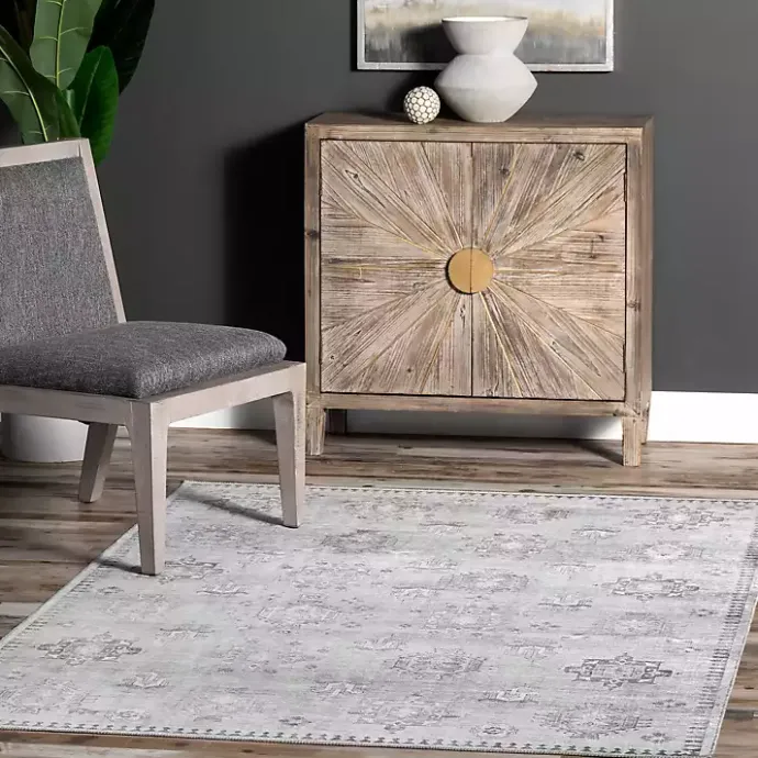 Best Kirklands Home Lottie Vintage Washable Area Rug, 5x8 Gray