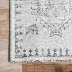 Best Kirklands Home Lottie Vintage Washable Area Rug, 5x8 Gray
