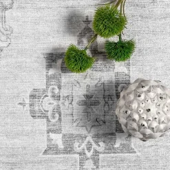 Best Kirklands Home Lottie Vintage Washable Area Rug, 5x8 Gray