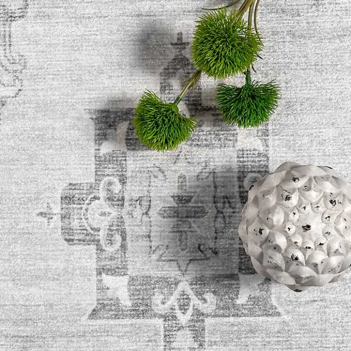 Best Kirklands Home Lottie Vintage Washable Area Rug, 5x8 Gray