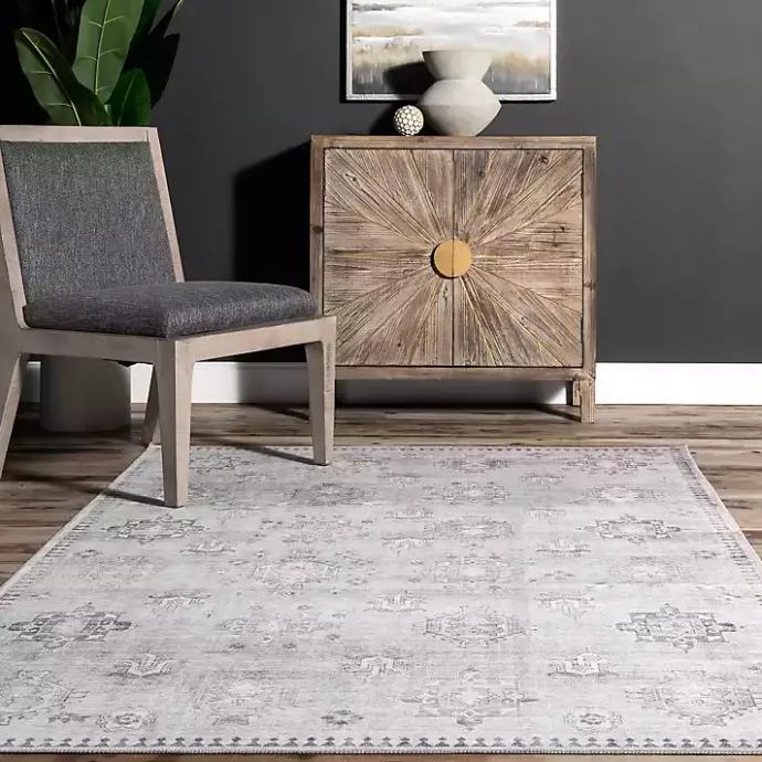 Best Kirklands Home Lottie Vintage Washable Area Rug, 5x8 Gray
