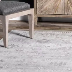 Best Kirklands Home Lottie Vintage Washable Area Rug, 5x8 Gray