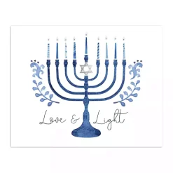 Kirklands Home Love & Light Menorah Canvas Art Print
