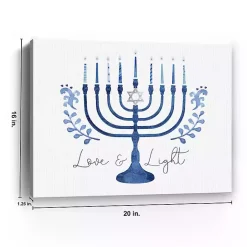 Kirklands Home Love & Light Menorah Canvas Art Print