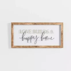 Kirklands Home Love Builds a Happy Home Wall Plaque