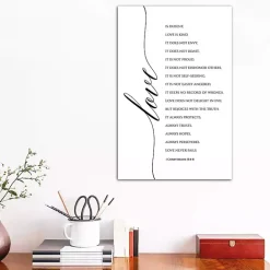 Outlet Kirklands Home Love is Corinthians 13:4-8 Canvas Art Print