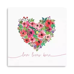 Outlet Kirklands Home Love Lives Here Heart Valentine's Canvas Art Print