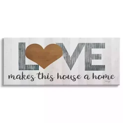 Best Kirklands Home Love Makes this House a Home Canvas Wall Plaque