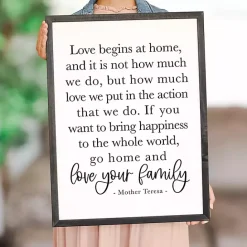 Kirklands Home Love Your Family Framed Wall Plaque