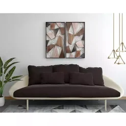 Kirklands Home Lucas Geometric Wall Plaques, Set of 2