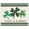 Outlet Kirklands Home Lucky & Blessed Clover Trio Canvas Art Print