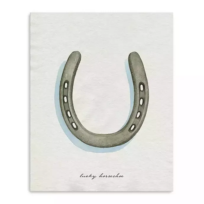 Best Kirklands Home Lucky Horseshoe Canvas Art Print