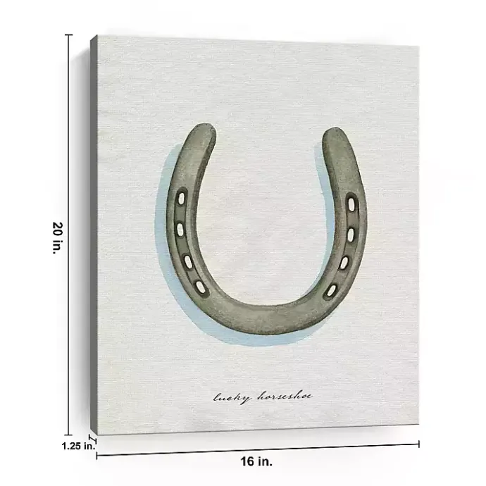 Best Kirklands Home Lucky Horseshoe Canvas Art Print