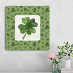 Clearance Kirklands Home Lucky Shamrock Canvas Art Print