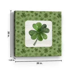 Clearance Kirklands Home Lucky Shamrock Canvas Art Print