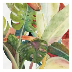 Outlet Kirklands Home Lush Garden Square I Giclee Canvas Art Print Green