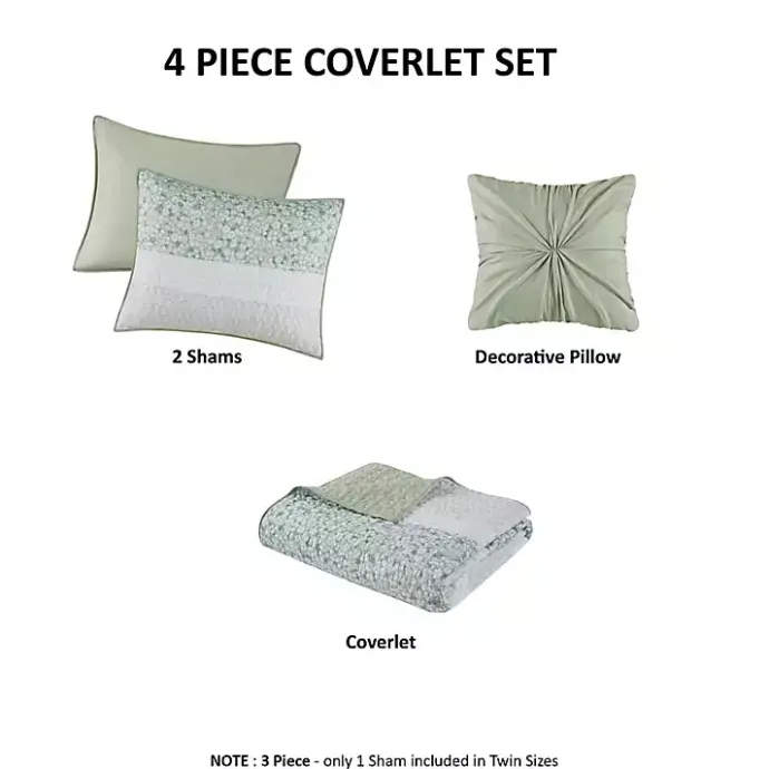 New Kirklands Home Madison Park Bloom 4-pc. Full/Queen Quilt Set