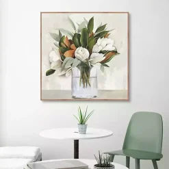 New Kirklands Home Magnolia Bouquet Framed Canvas Art Print