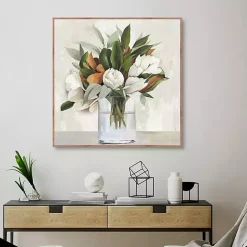 New Kirklands Home Magnolia Bouquet Framed Canvas Art Print