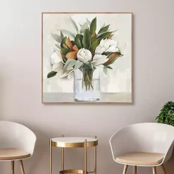New Kirklands Home Magnolia Bouquet Framed Canvas Art Print