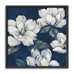 New Kirklands Home Magnolias Indigo Framed Giclee Canvas Art Print