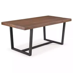 New Kirklands Home Mahogany Distressed Solid Wood Dining Table Brown