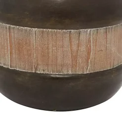 Clearance Kirklands Home Mahogany Wood and Metal Jar with Lid, 11 in.