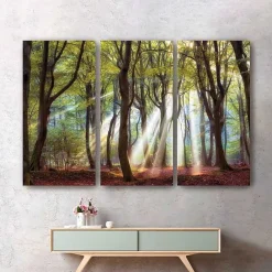 Outlet Kirklands Home Majestic Morning Canvas Art Prints, Set of 3 Green