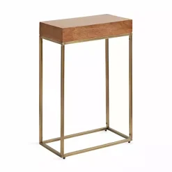 Discount Kirklands Home Mango Wood & Slim Karlsen Accent Table Gold