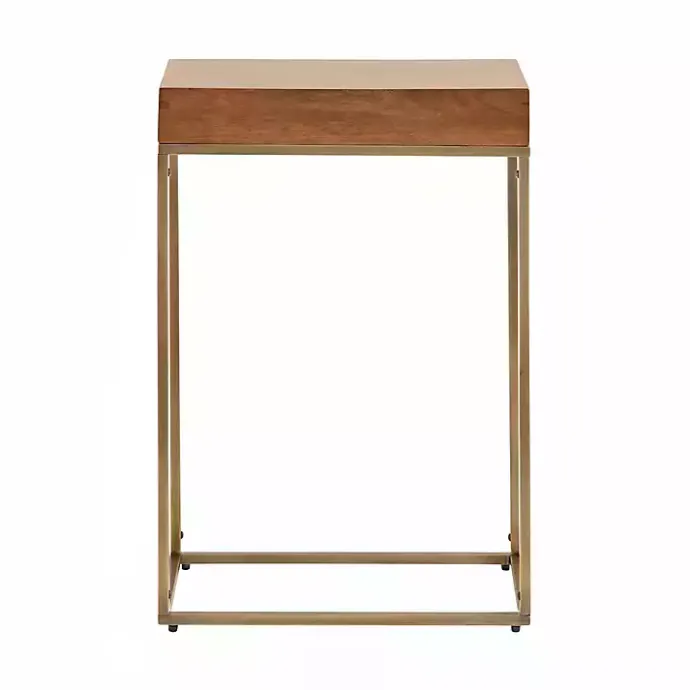 Discount Kirklands Home Mango Wood & Slim Karlsen Accent Table Gold